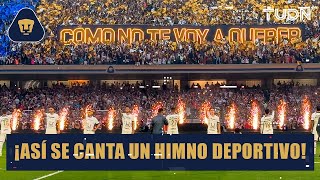 ¡UNA LOCURA! 😱🐾 Así vivió C.U. el Himno Universitario en el Pumas vs Chivas | TUDN