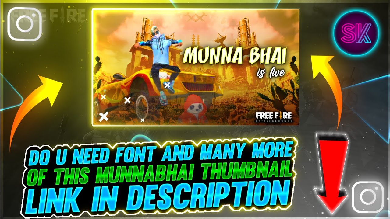 Munnabhai thumbnail pack reveled || Munnabhai gaming || Thumbnail pack || TSKT || tskt|| Techy ||