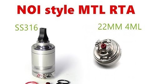 SS316 NOI Style MTL RTA Rebuildable Tank Atomizer by Wejoytech