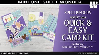 Mini One Sheet Wonder #6 - Featuring Spellbinders Cardmaking Kit August 2023