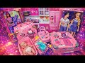 7 Minutes Satisfying with Unboxing Pink Barbie Doll Bedroom, Cosmetics Collection Review Toys | ASMR