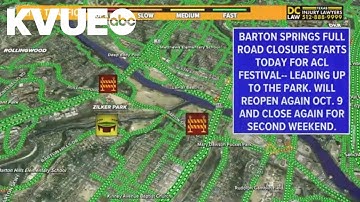 ACL Fest 2023: Road closures begin near Zilker Park