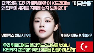 [터키반응]터키언론,“터키가 배워야할 이 K드라마는 왜 한국이 세계를 지배하는지 보여준다!”“우리 터키도 할리우드스타일을 벗어나 K판타지 같은 창의적인 작품을 만들어야 한다!”