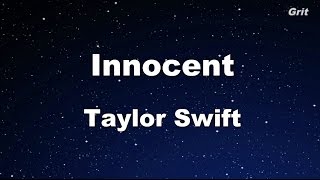 Innocent - Taylor Swift Karaoke【No Guide Melody】 Resimi