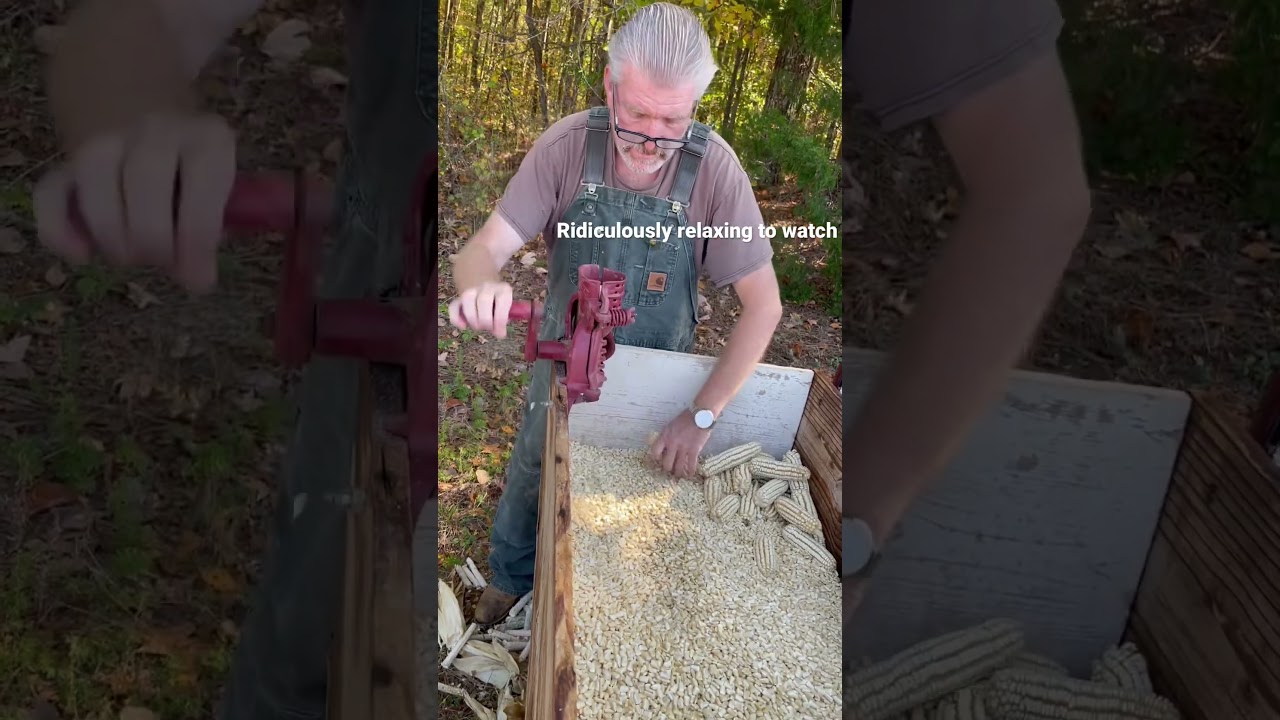 Shelling corn old school