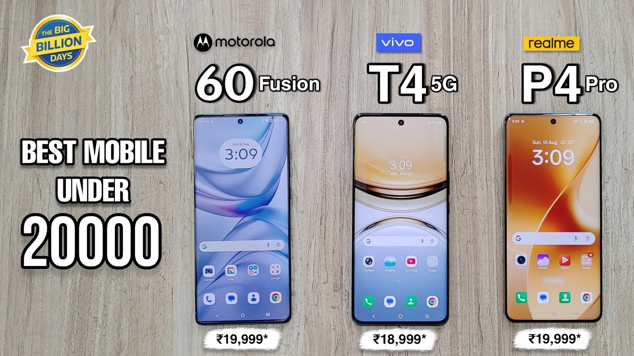 Moto edge 60 Fusion vs Vivo T4 5G vs realme P4 Pro 5G Speed Test & Comparison | mobile under 20k