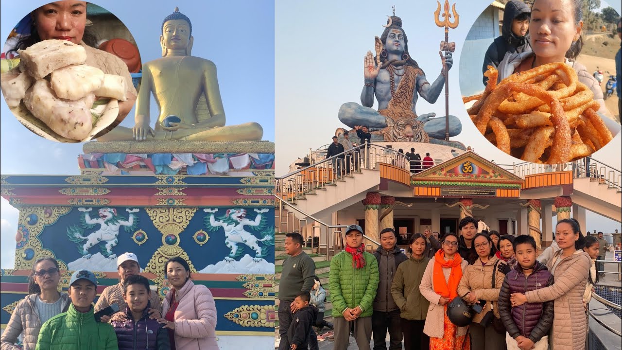 मागेसक्रान्तिमा हामी कान्छि हाजिको घर च्याल्खु डाडामा   बुद्धपार्क शिवको मुर्ति घुमघाम