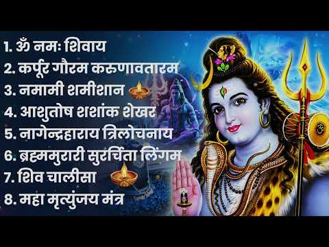 ॐ नमः शिवाय, कर्पूर गौरम करुणावतारं, आशुतोष शशाँक शेखर, नमामि शमीशान, शिव अमृतवाणी शिव भक्ति भजन