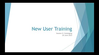 CTCo Beginner Training -Cataloging 2025