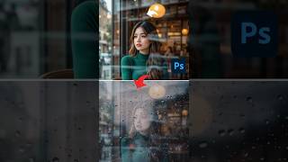 How to Create Rain Drop Wet Glass Effect in Photoshop‼️ #shorts #trendingshorts