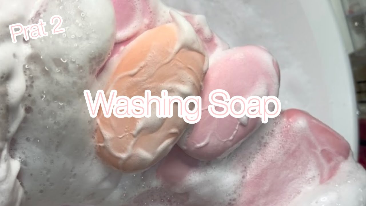 Washing Pink Soap💖💕Prat2 #soapasmr #soaplove #washingsoap #Mon_eymy_Asmr 