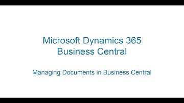 Document Management in Business Central