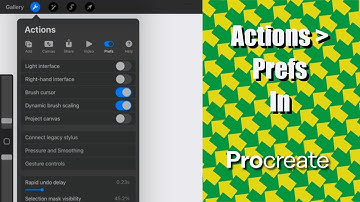 Actions prefs in PROcreate