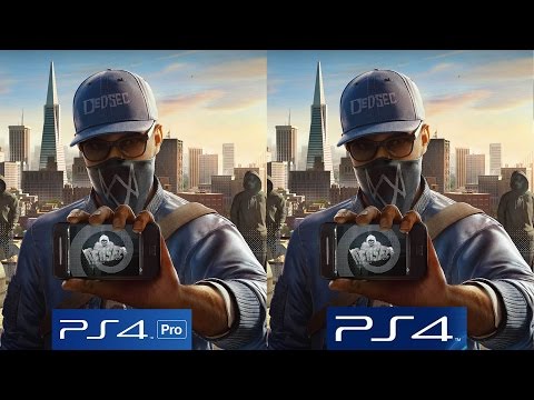 [4K/60FPS] Watch Dogs 2: PS4 vs PS4 Pro 4K vs PS4 Pro 1080p