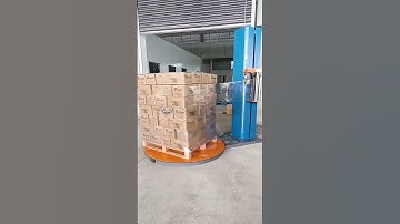 Cartons pre-stretched pallet wrapping machine with PE film #shorts #wrapping #PE #film