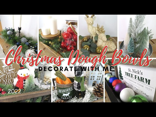 how to decorate a dough bowl for christmas