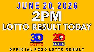 2pm Lotto Result Today June 20 2026 Swertres 3D Lotto Ez2 2D Lotto PCSO