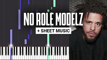 No Role Modelz - J. Cole - Piano Tutorial - Sheet Music & MIDI