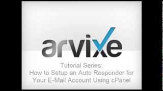 cPanel Hosting Tutorial - How to Setup an Auto Responder for Your E-Mail Account