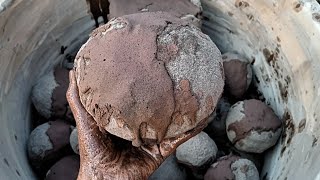Pure Black Sand Balls & Shapes Tub Crumbling with paste pouring 🍫  screenshot 1
