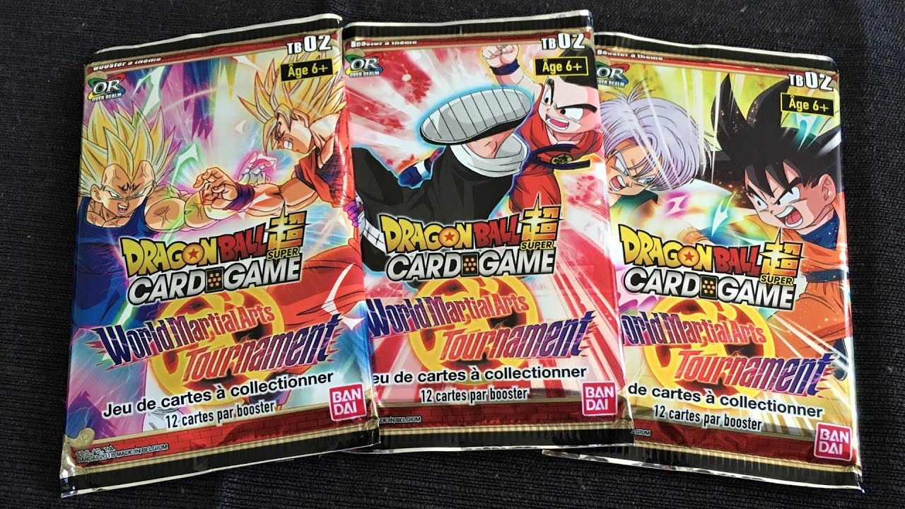3 boosters Dragon Ball Super Card Game (World Martial Arts Tournament) - ASMR Français