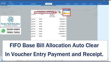 FIFO Base Bill Allocation Auto Select Bills Reference in Tally Prime Software