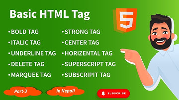 Basic HTML Tag in Nepali // HTML for beginner // NOTEPAD // Part-3