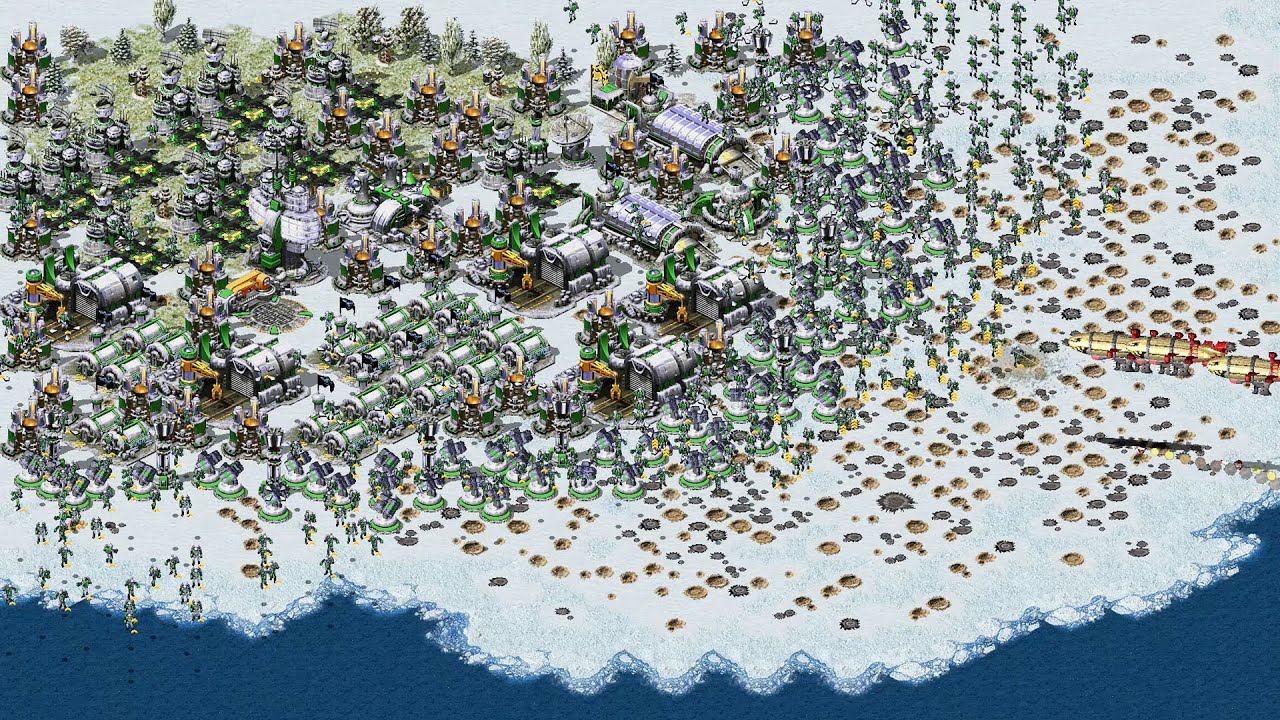 Yuri's Revenge Red Alert 2 Frozen Ground New Map Edit Super Extra Hard Zoom 3000