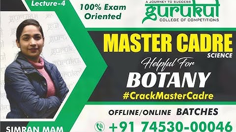 🛑Botany || Demo-IV || Simran Mam || Master Cadre Science