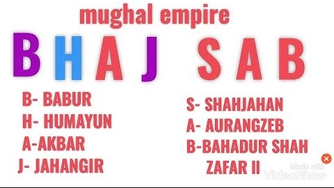 Trick to learn name of mughal emperor