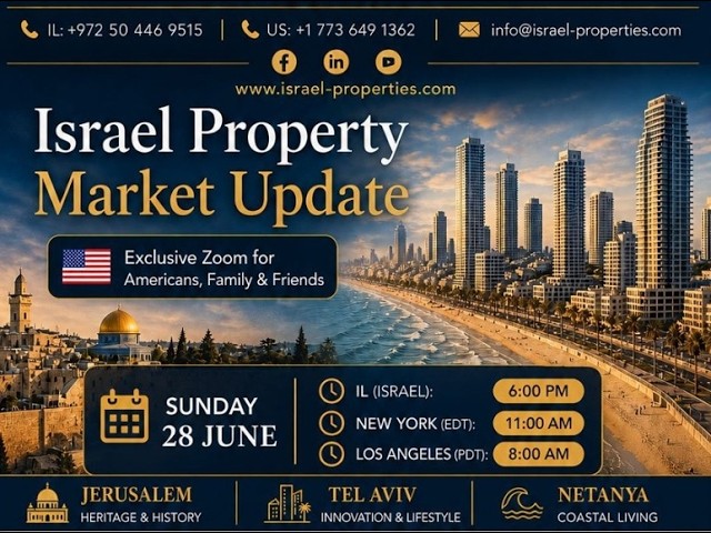 Israel Property Market Update – USA Webinar