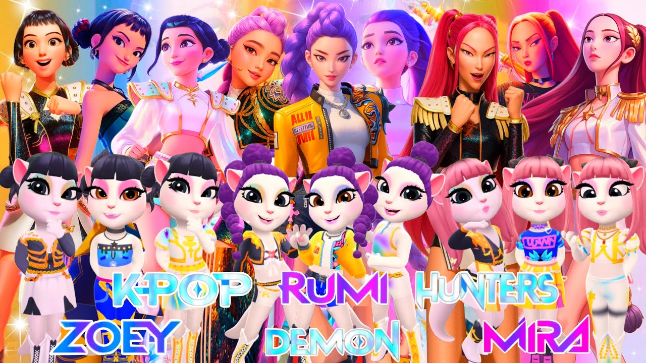 😈🎵 My Talking Angela'm 2 😻 || K - POP DEMON HUNTERS | New Cosplay || Makeover 🔥✨