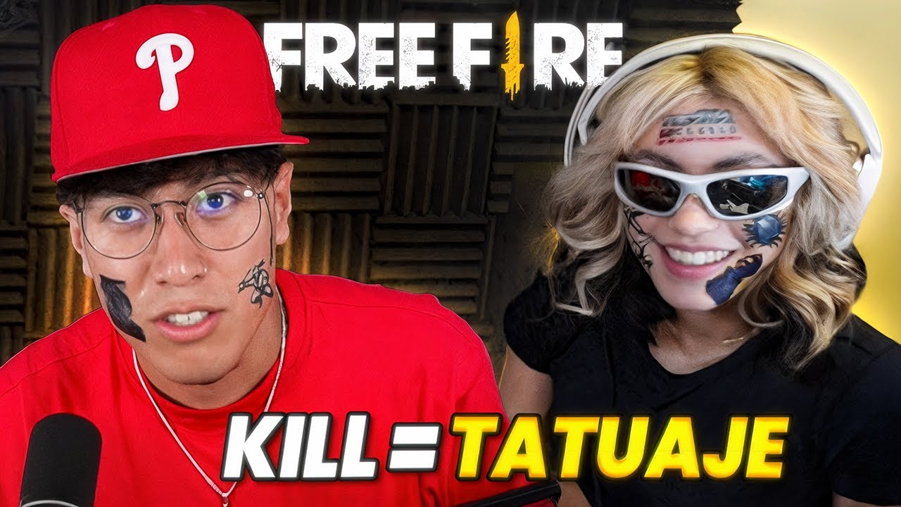 NOS TATUAMOS LA CARA POR CADA KILL EN FREE FIRE