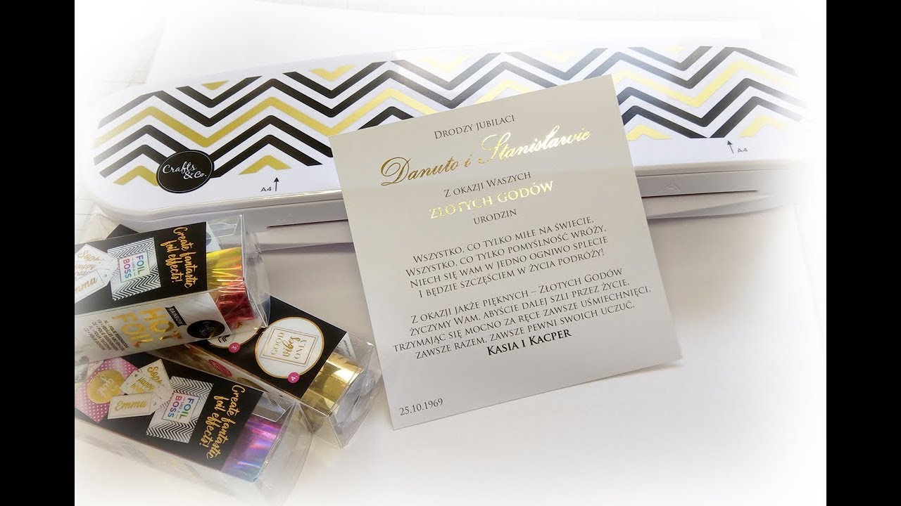 Mój mały test maszynki do złoceń z Actiona :)