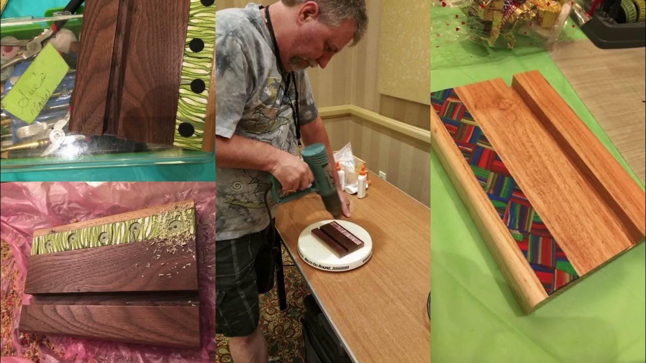 Polymer clay inlay in wood class with Cynthia Tinapple YouTube