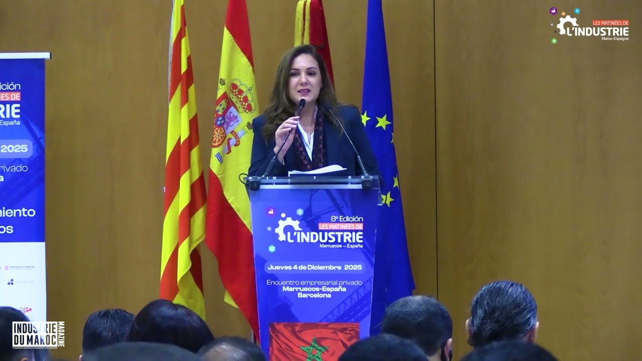 Mme Kenza Khalil à la tribune des 8ᵉs Matinées de l’Industrie à Barcelone