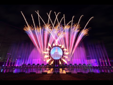 [4K]2019/12/28 よみうりランド 800発の花火＆大迫力噴水ショー「ラ・フォンテーヌ」
