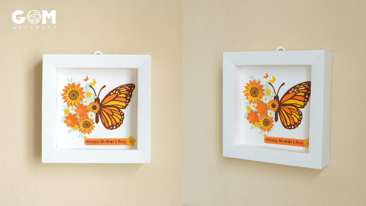 How to Make Butterfly Shadowbox - Happy Mother’s Day Shadowbox # ...