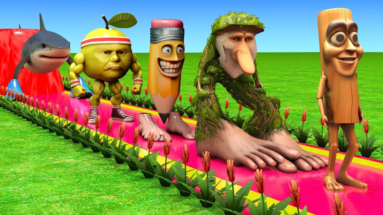 Long Slide Game With Cow Elephant Gorilla Hippopotamus Tiger 3d Animal Game Funny 3d Animals