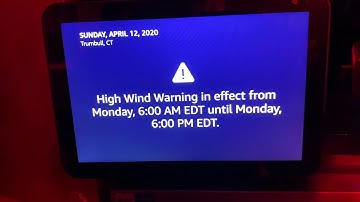 Amazon Alexa weather warning and forecast demonstration (4/12/20)