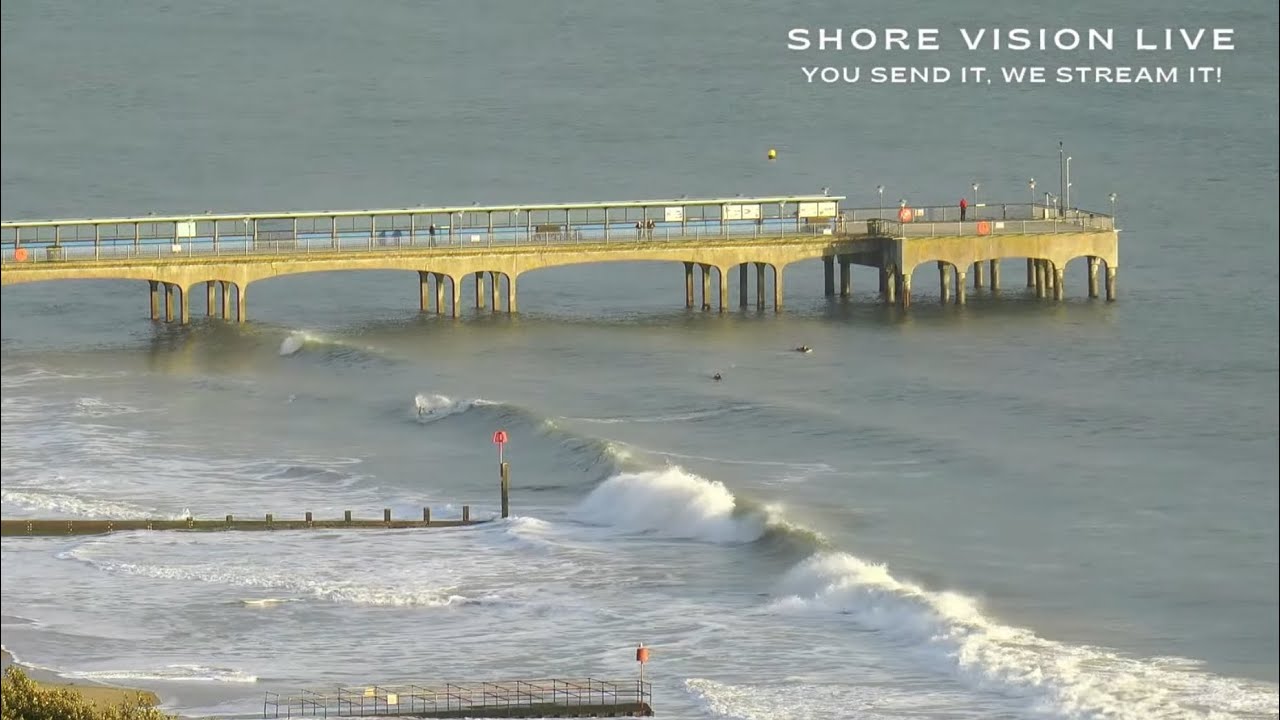 Surf is Up! 12 Dec Live Beach Cam Bournemouth | Chill Beach Vibes & Wave Sounds Daily