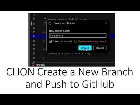 CLION Create a new branch and commit to GitHub #clion #github #newbranch #commitbranch