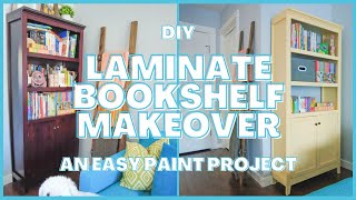 DIY Laminate Bookshelf Makeover