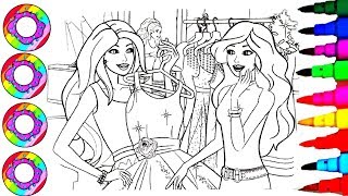 Colouring Sheets Coloring Pages Disney's Barbie Princess at the Shopping Mall Coloring Pages l DB screenshot 2