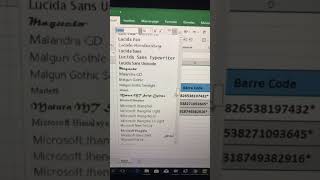 Bar code with excel #barcode #excel #tips #gaming #gamers #coding #everyone #all #words #shorts