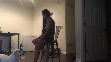 Clicker training a head dip