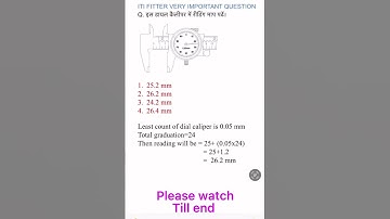 Iti fitter trade question।question for iti fitter trade।#itijobsmadeeasy