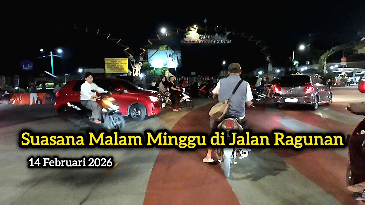 Suasana jalan di ragunan malam Minggu 14 februari 2026 | BABEH INAL