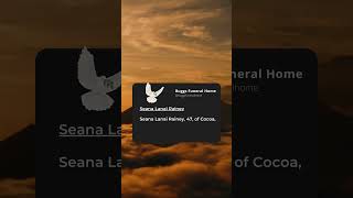 Seana Lanai Rainey - Buggs Funeral Home Obituary #shorts #cocoa