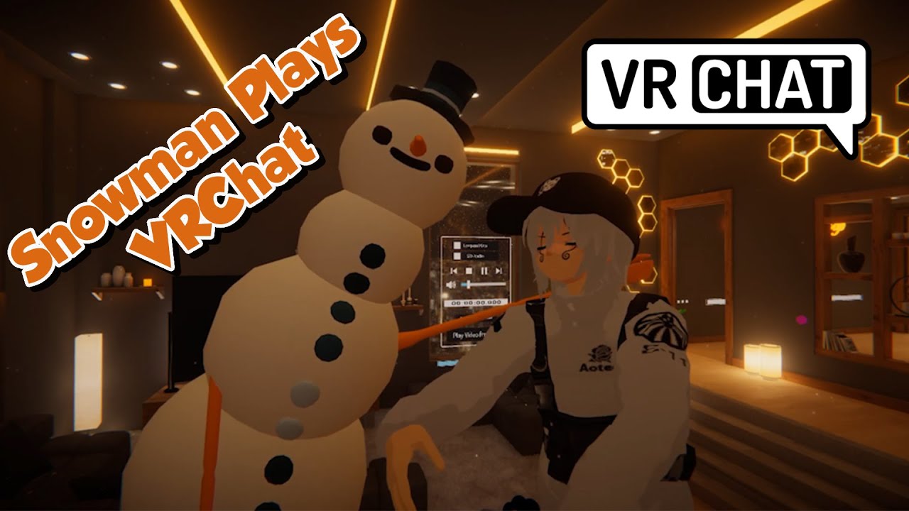Snowman Plays VRChat - Druew plays Vrchat as Snowman Hog Wilin